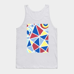 Geometrical vibe in white Tank Top